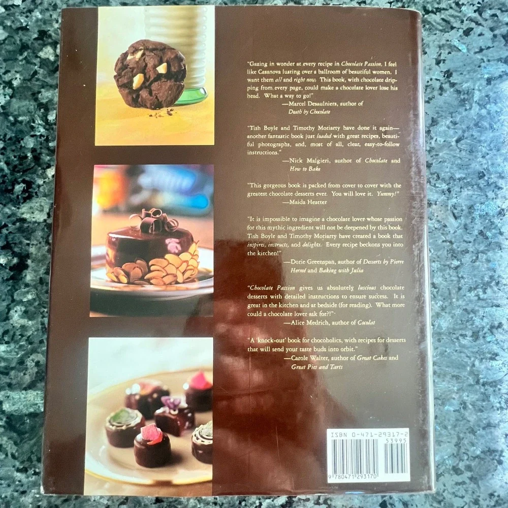 Chocolate Passion Cookbook Chocolatier Magazine Tish Boyle Timothy Moriarty HC